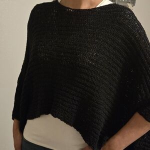 Helmut Lang Black Knit Sweater, Size Small